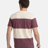Silbon - FW261020417285 - Camiseta burdeos de manga corta con estampado de rayas anchas - Hombre