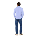 Silbon - FW261020502009 - Camisa azul 100% algodón de manga larga con logo bordado - Hombre
