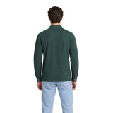 Silbon - FW261021003440 - Polo verde oscuro de manga larga con chevron blanco - Hombre