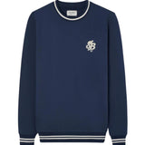 Silbon - FW261021102196 - Sudadera azul marino 100% algodón con puños y bajos acanalados - Hombre