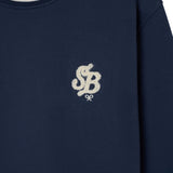 Silbon - FW261021102196 - Sudadera azul marino 100% algodón con puños y bajos acanalados - Hombre