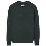 Silbon - FW261021103188 - Sudadera verde oscuro 100% algodón con acabados en canalé - Hombre