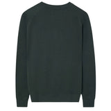 Silbon - FW261021103188 - Sudadera verde oscuro 100% algodón con acabados en canalé - Hombre