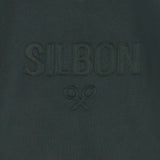 Silbon - FW261021103188 - Sudadera verde oscuro 100% algodón con acabados en canalé - Hombre