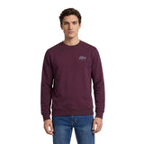 Silbon - FW261021117217 - Sudadera burdeos 100% algodón con acabados acanalados - Hombre