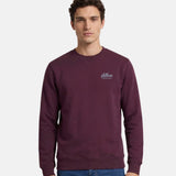 Silbon - FW261021117217 - Sudadera burdeos 100% algodón con acabados acanalados - Hombre