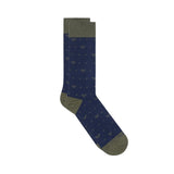 Silbon - FW261022803557 - Calcetines azul marino de algodón con estampado de lunares - Hombre