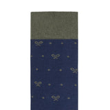 Silbon - FW261022803557 - Calcetines azul marino de algodón con estampado de lunares - Hombre