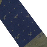 Silbon - FW261022803557 - Calcetines azul marino de algodón con estampado de lunares - Hombre