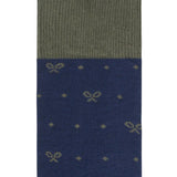 Silbon - FW261022803557 - Calcetines azul marino de algodón con estampado de lunares - Hombre