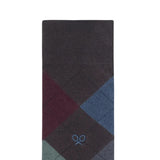 Silbon - FW261022811552 - Calcetines marrones de algodón con estampado de rombos - Hombre