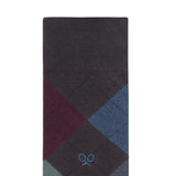 Silbon - FW261022811552 - Calcetines marrones de algodón con estampado de rombos - Hombre