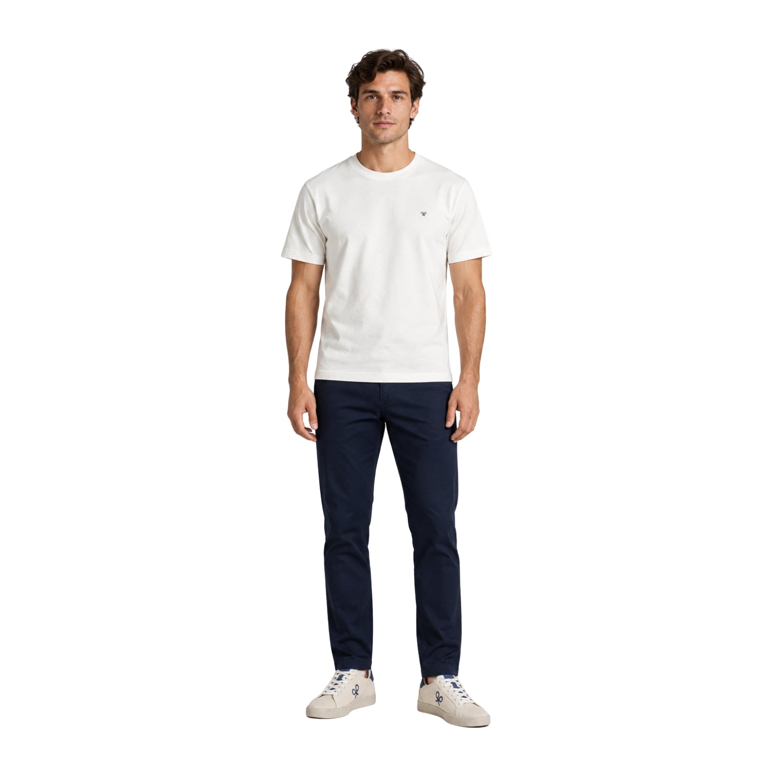 Camiseta blanca Silbon de algodón para hombre | Konestilochic