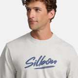 Silbon - FW261030411327 - Camiseta gris claro de manga corta 100% algodón con logo delantero - Hombre