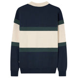Silbon - FW261031102242 - Sudadera azul marino 100% algodón con cuello polo - Hombre