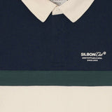 Silbon - FW261031102242 - Sudadera azul marino 100% algodón con cuello polo - Hombre