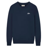 Silbon - FW261031102248 - Sudadera azul marino 100% algodón con acabados en canalé - Hombre