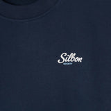 Silbon - FW261031102248 - Sudadera azul marino 100% algodón con acabados en canalé - Hombre