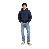 Silbon - FW261031103253 - Sudadera azul marino 100% algodón tipo canguro con capucha - Hombre