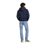 Silbon - FW261031103253 - Sudadera azul marino 100% algodón tipo canguro con capucha - Hombre