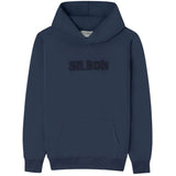 Silbon - FW261031103253 - Sudadera azul marino 100% algodón tipo canguro con capucha - Hombre