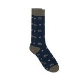 Silbon - FW261032802544 - Calcetines azul marino con estampado de coches