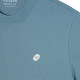 Silbon - FW261040402312 - Camiseta azul 100% algodón de manga corta y corte regular - Hombre