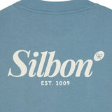 Silbon - FW261040402312 - Camiseta azul 100% algodón de manga corta y corte regular - Hombre