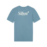 Silbon - FW261040402312 - Camiseta azul 100% algodón de manga corta y corte regular - Hombre