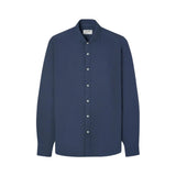 Silbon - FW261040502028 - Camisa 100 % algodón azul marino de manga larga y corte slim - Hombre