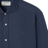 Silbon - FW261040502028 - Camisa 100 % algodón azul marino de manga larga y corte slim - Hombre