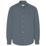 Silbon - FW261040502048 - Camisa sport azul grisáceo de piqué 100% algodón con logo bordado - Hombre