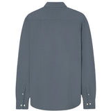 Silbon - FW261040502048 - Camisa sport azul grisáceo de piqué 100% algodón con logo bordado - Hombre