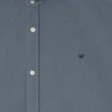 Silbon - FW261040502048 - Camisa sport azul grisáceo de piqué 100% algodón con logo bordado - Hombre
