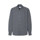 Silbon - FW261040503030 - Camisa 100 % algodón verde oscuro de manga larga y corte slim - Hombre