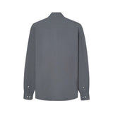 Silbon - FW261040503030 - Camisa 100 % algodón verde oscuro de manga larga y corte slim - Hombre