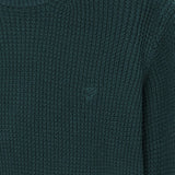 Silbon - FW261040803156 - Jersey verde oscuro 100% algodón con acabados acanalados - Hombre