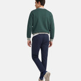 Silbon - FW261040902042 - Pantalones azul marino de algodón con cintura ajustable - Hombre