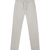 Silbon - FW261040907041 - Pantalones color piedra de algodón con cintura ajustable - Hombre