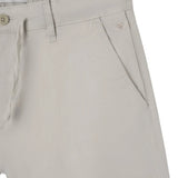 Silbon - FW261040907041 - Pantalones color piedra de algodón con cintura ajustable - Hombre