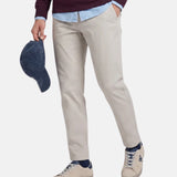 Silbon - FW261040907041 - Pantalones color piedra de algodón con cintura ajustable - Hombre