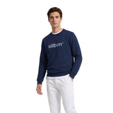Silbon - FW261041102223 - Sudadera azul marino 100% algodón con acabados acanalados - Hombre