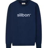 Silbon - FW261041102223 - Sudadera azul marino 100% algodón con acabados acanalados - Hombre