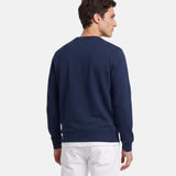 Silbon - FW261041102223 - Sudadera azul marino 100% algodón con acabados acanalados - Hombre