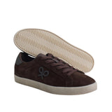 Silbon - FW261041609082 - Sneakers marrones de piel de serraje con 2 pares de cordones - Hombre