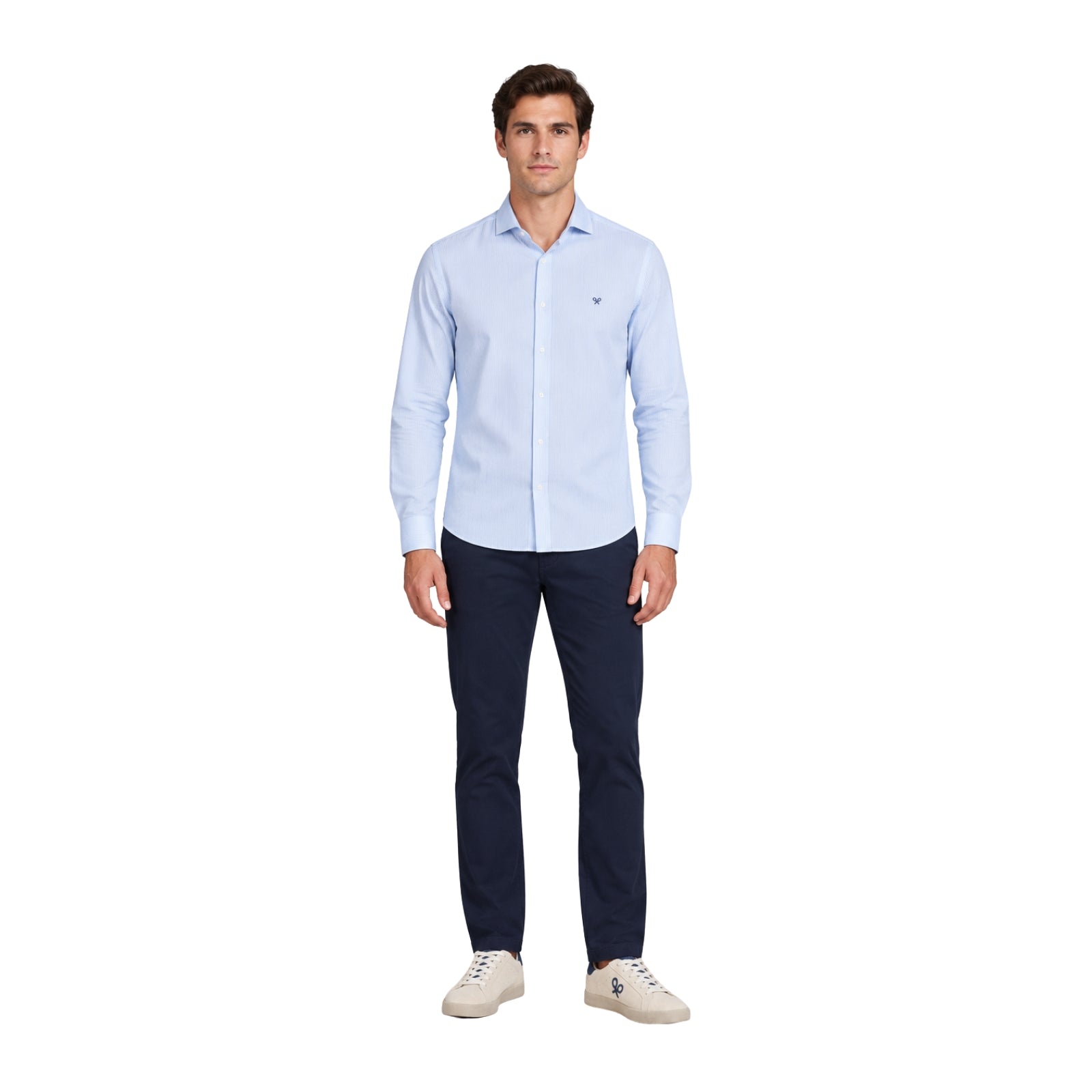 Camisa Silbon hombre azul claro de rayas | Konestilochic