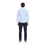 Silbon - FW261050502350 - Camisa azul claro de manga larga con estampado de rayas - Hombre