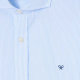 Silbon - FW261050502350 - Camisa azul claro de manga larga con estampado de rayas - Hombre