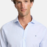Silbon - FW261050502350 - Camisa azul claro de manga larga con estampado de rayas - Hombre