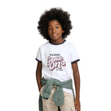 Silbon - FW263020401097 - Camiseta blanca 100% algodón de manga corta con gráfico delantero - Niño